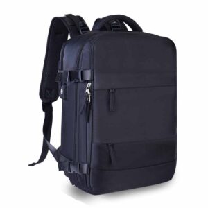 Customized large black travel backpack