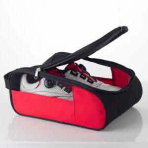 Custom foldable polyester zipper golf shoe bag