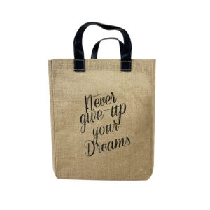 Custom eco friendly jute shopper bag for women