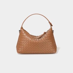 Womens shoulder woven leather bag customize