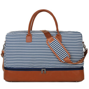 Custom crossbody duffel bag with shoe compartment