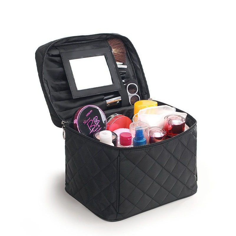 Custom made large folding black cosmetic bag - Image 2
