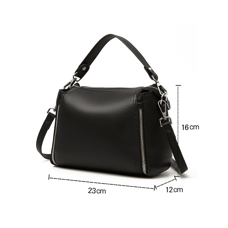 leather black shoulder bags for women