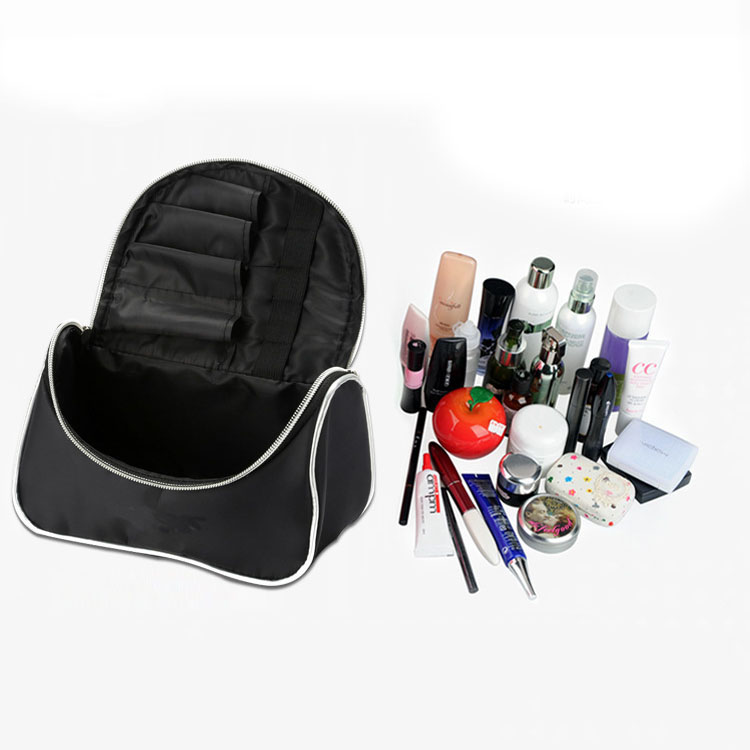 black makeup bag