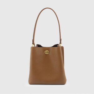 Womens Khaki tote leather bucket bag wholesale