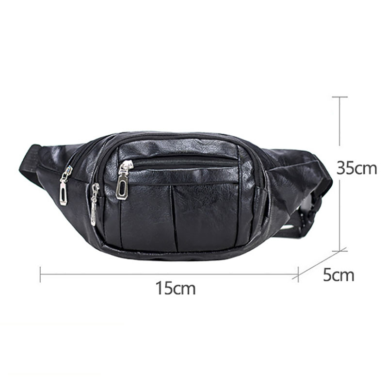 size of leather fanny pack