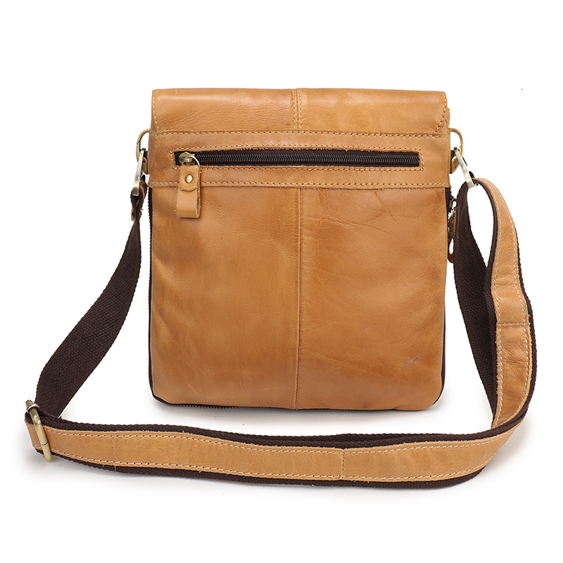 brown leather messenger bag