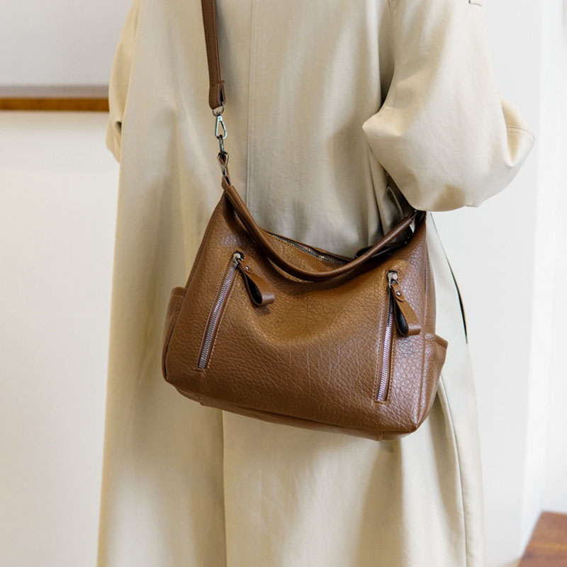 Wholesale brown PU leather sling bag for women - Image 2