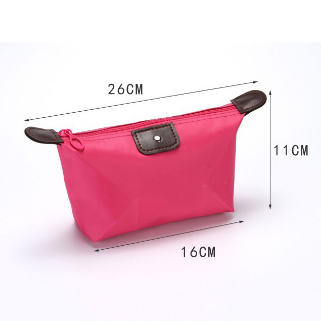 Foldable nylon cosmetic bag
