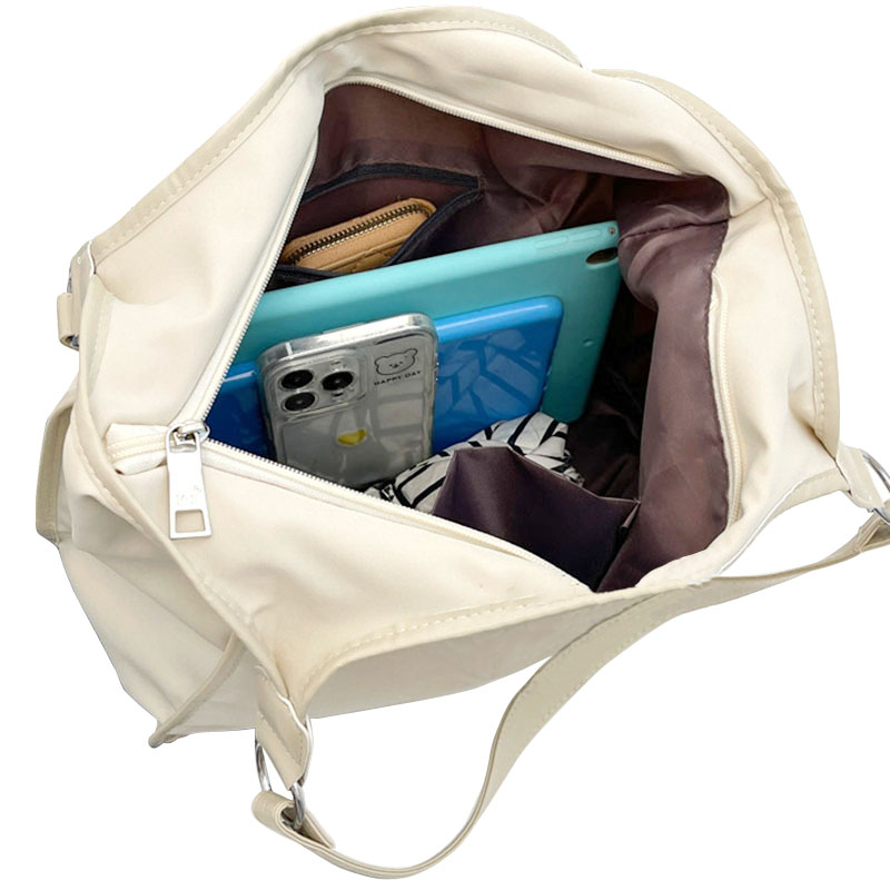 large nylon tote bag with zipper