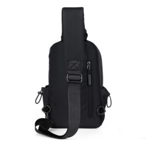 Wholesale men black tote polyester crossbody bag